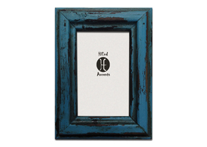 Image for 4' x 6' Turquoise Distressed Wood Picture Frame