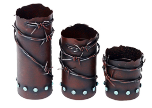 Image for 3 Pc Barbwire Candleholders Set