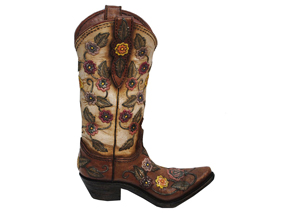 Image for Flower Cowboy Boot Vase