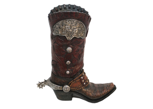 Image for Brown Gator Boot Vase