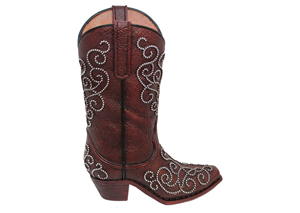 Image for Studded Boot Vase