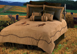Image for Team Roping 7 Pc Queen Comforter Set