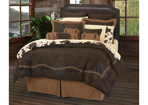 Image for Barbwire Chocolate 7 Pc Full Comforter Set