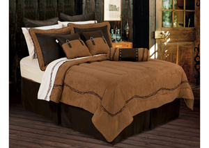 Image for Barbwire Tan 7 Pc Full Comforter Set