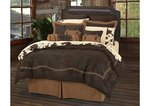 Image for Barbwire Chocolate 7 Pc Queen Comforter Set