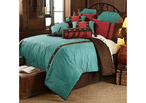 Image for Cheyenne Turquoise 7 Pc King Comforter Set