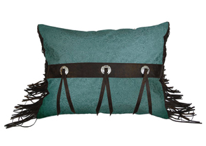 Image for Cheyenne Turquoise Rectangle Pillow Conchos