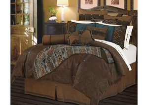 Image for Del Rio 5 Pc Full Geometric Pattern Comforter Set