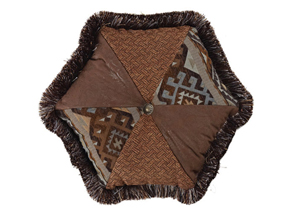 Image for Rio Grande Geometric Pattern Hexagon Pillow