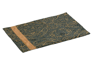 Image for Bella Vista Teal & Gold Paisley Chenille Placemat