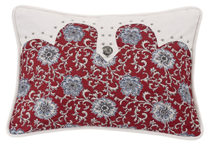 Image for Bandera Oblong Floral Pillow w/Concho