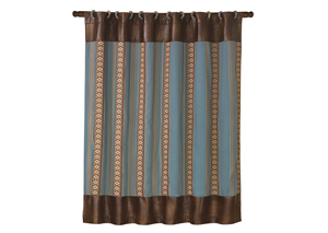 Image for Ruidoso Turquoise Stripe Shower Curtain