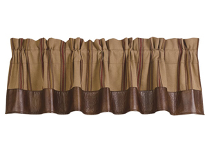 Image for Ruidoso Brown Stripe Valance, 84' x 18'