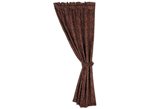 Image for Austin Paisley Velvet Curtain w/Tieback
