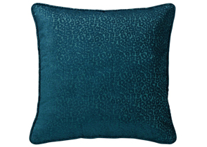 Image for Alamosa Teal Leopard Chenille Euro Sham