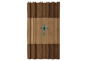 Image for Las Cruses ll Embroidered Shower Curtain, 72" x 72"