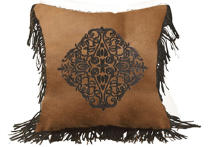 Image for Las Cruses ll Embroidered Pillow w/Fringe