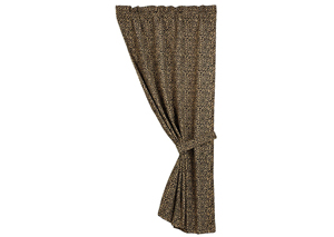 Image for San Angelo Leopard Chenille Curtain w/Tieback