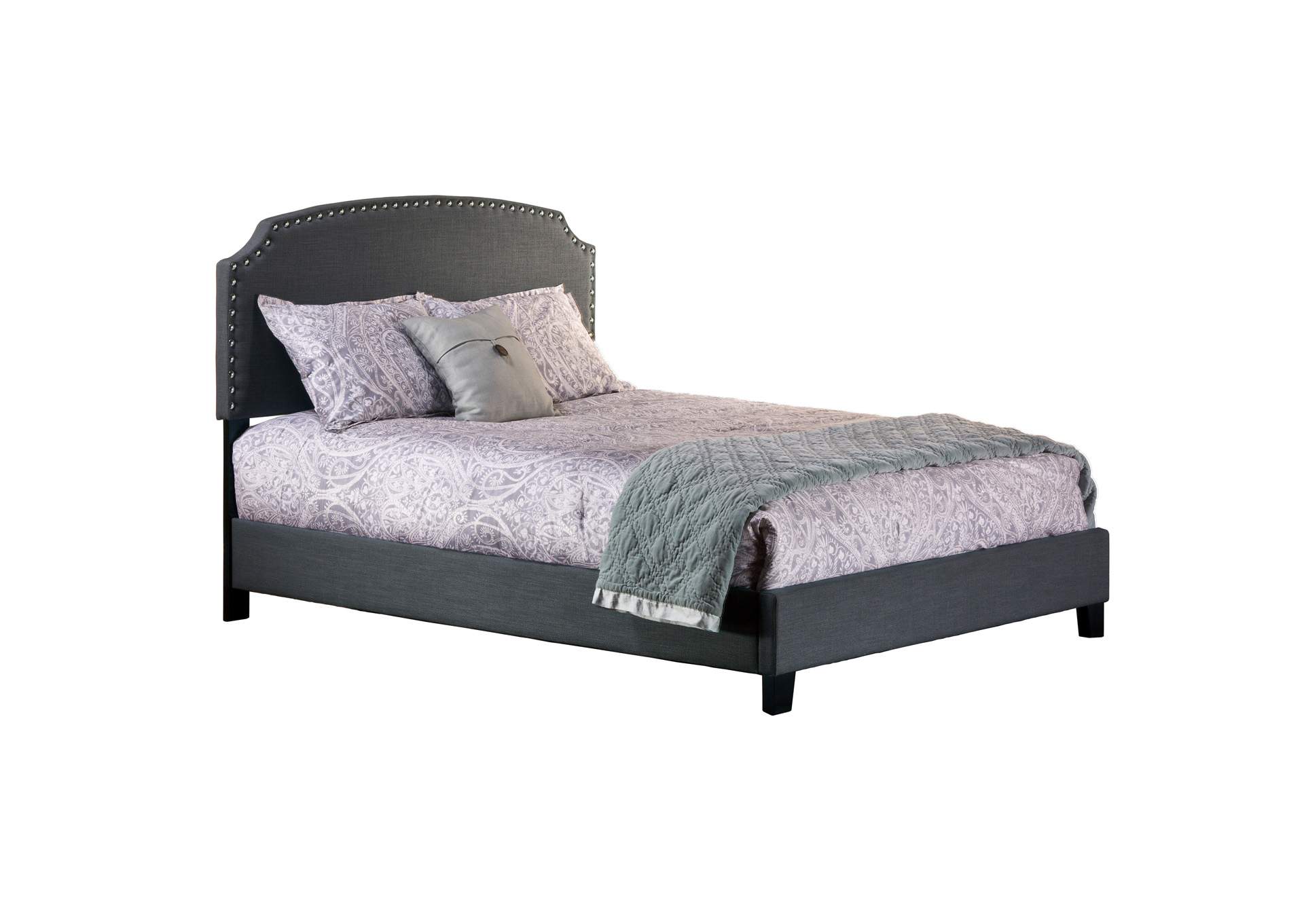 Lani Twin Bed w/Rails - Dark Linen Gray,Hillsdale