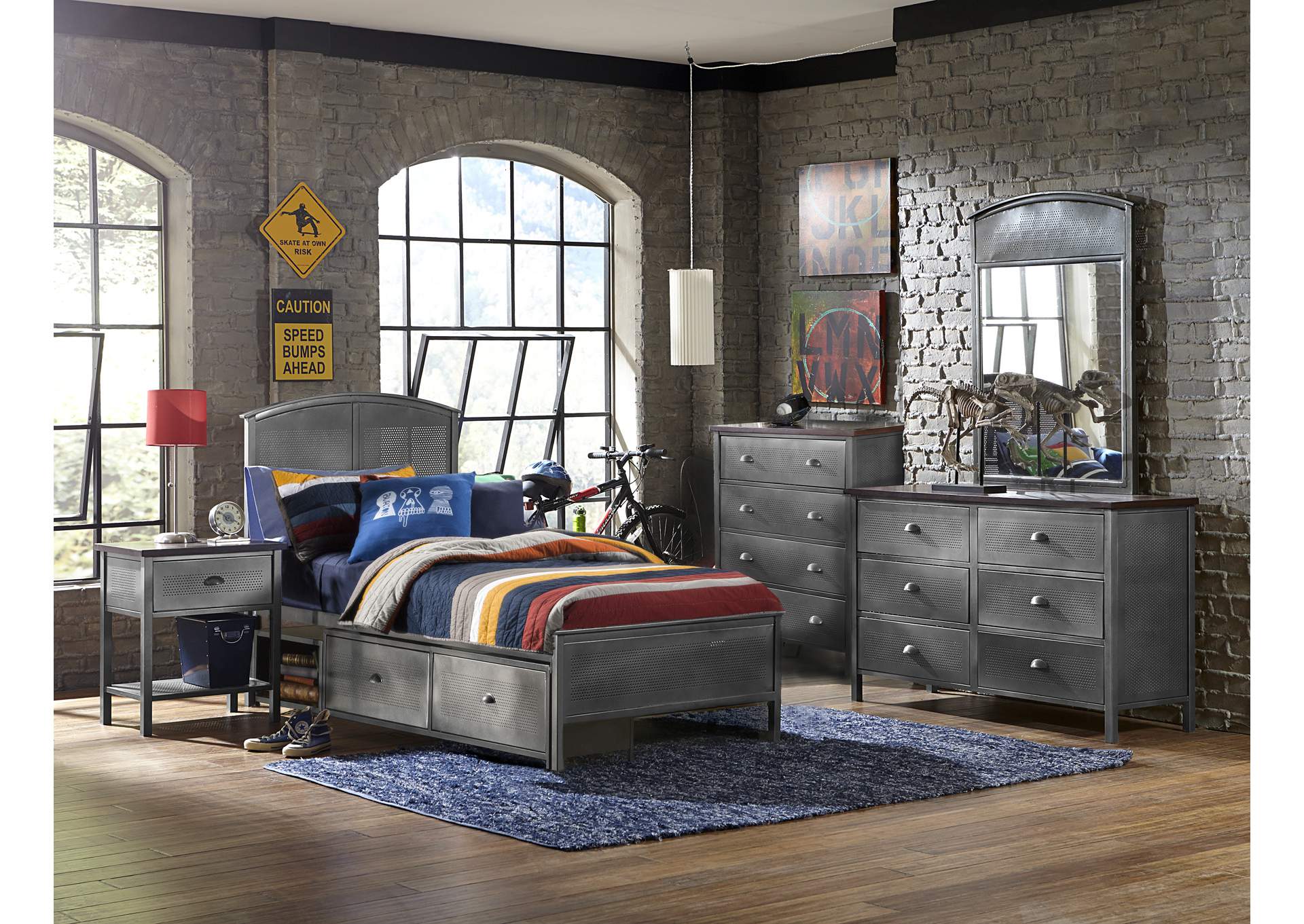 Urban Quarters 5Pc Full Panel Storage Bed,Hillsdale