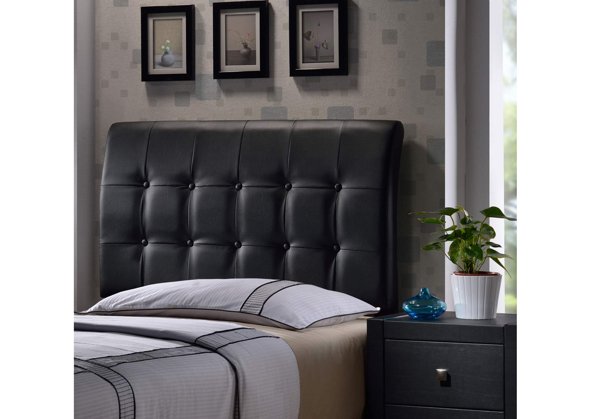 Lusso Full Headboard w/Rails,Hillsdale