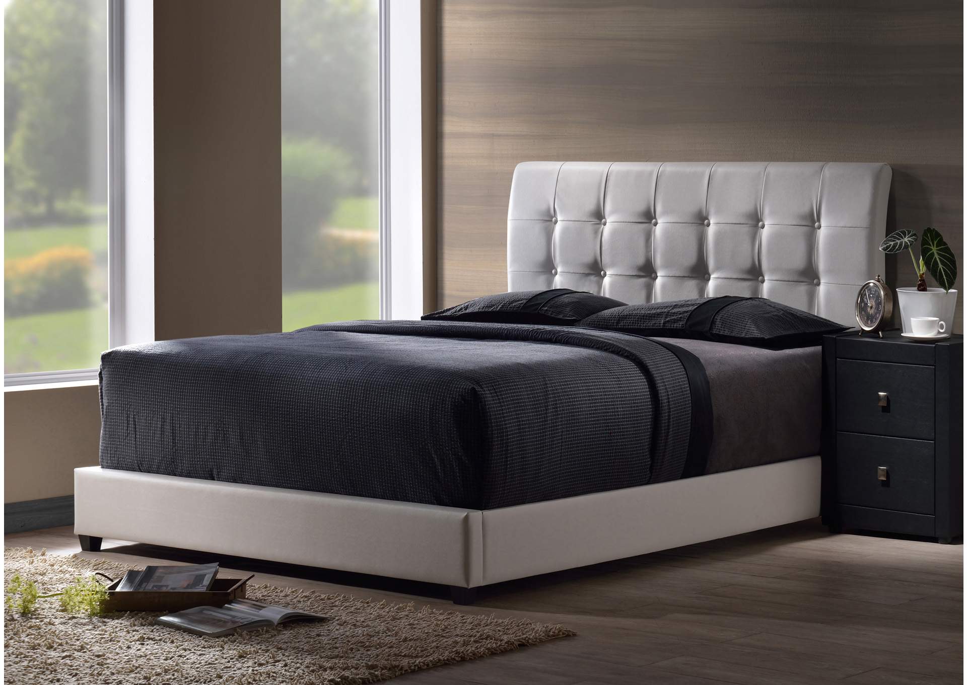 Lusso Twin Bed Set w/Rails,Hillsdale