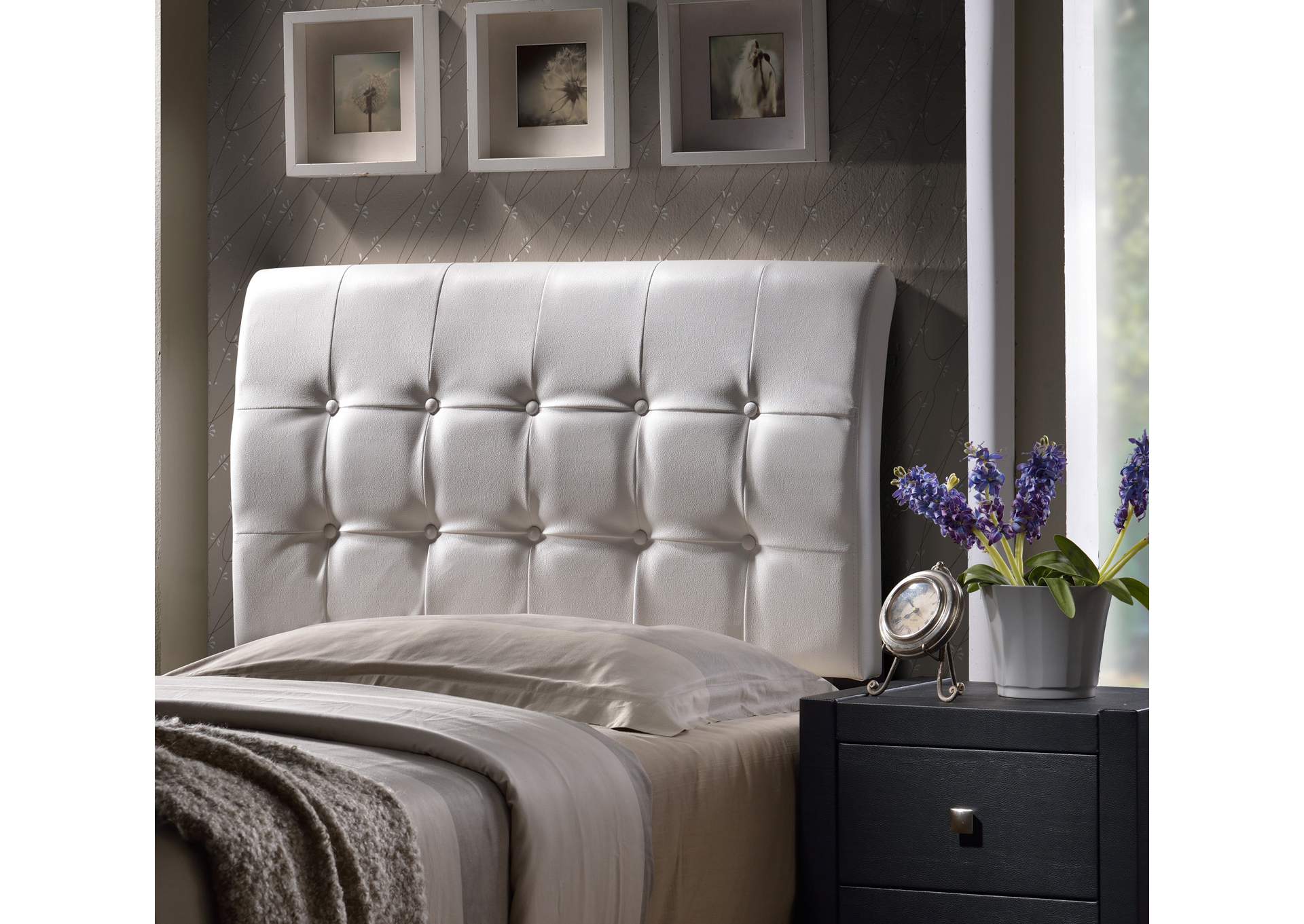 Lusso Twin Headboard w/Rails,Hillsdale