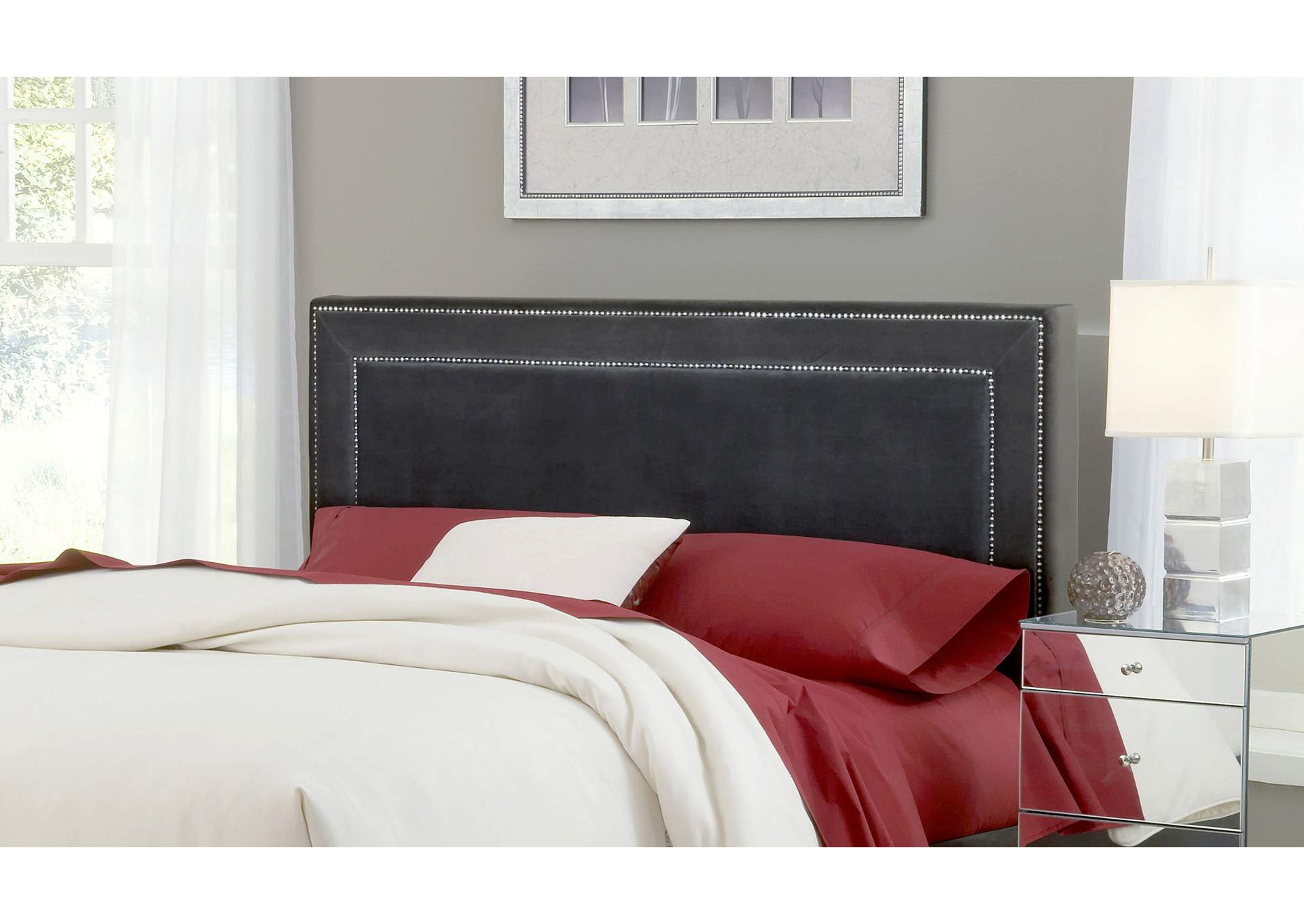 Amber King Headboard w/Rail,Hillsdale