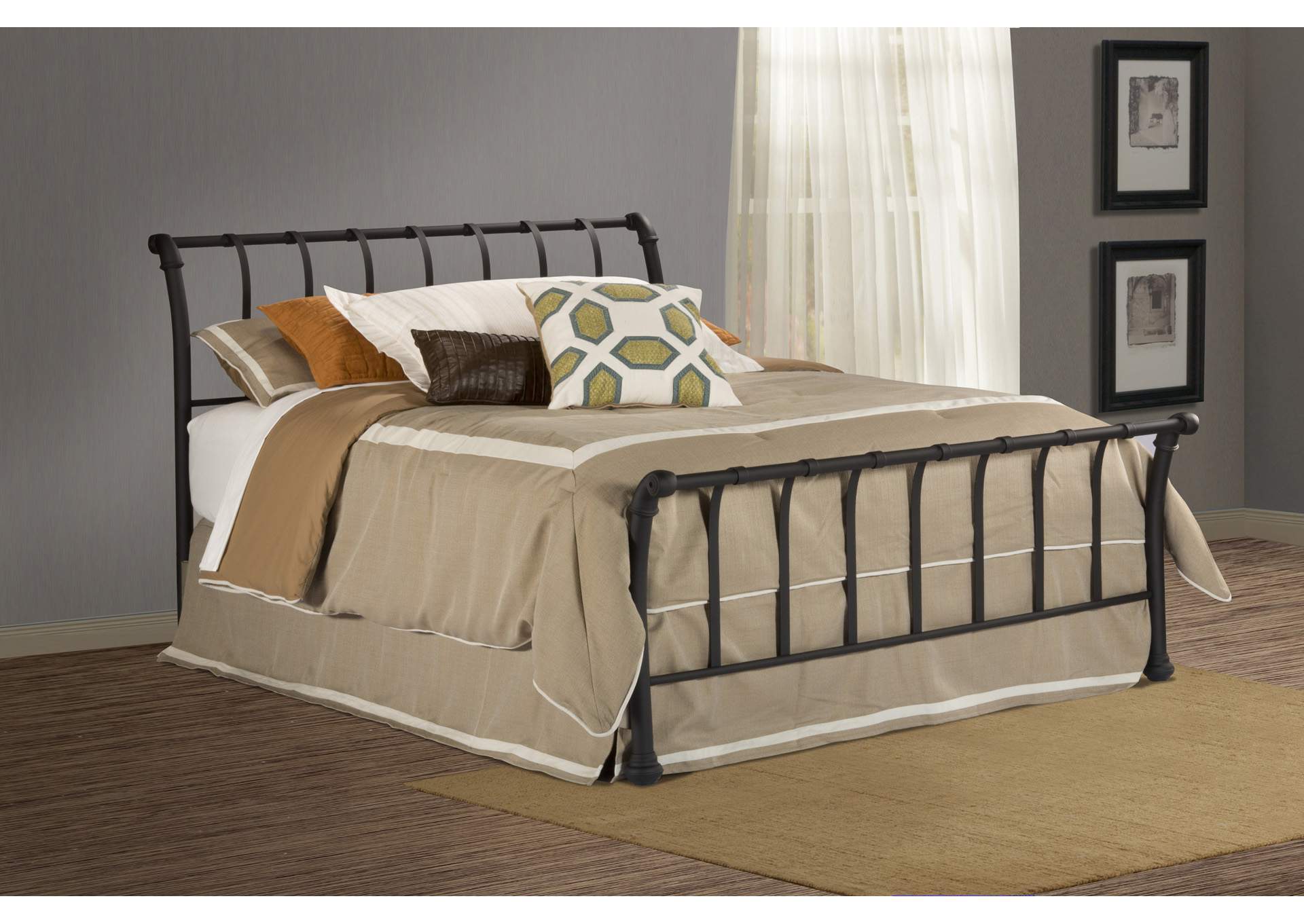 Janis Queen Bed w/Rails,Hillsdale