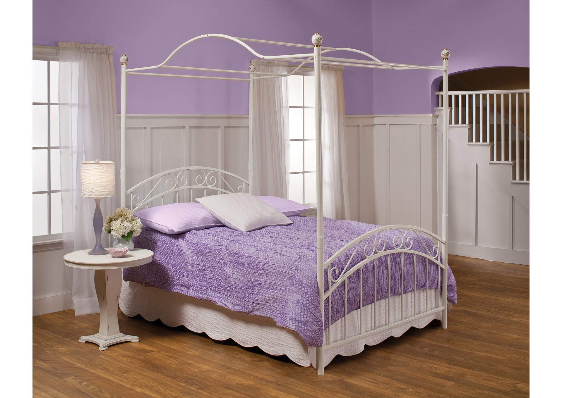Emily Full Bed w/Rails & Canopy,Hillsdale