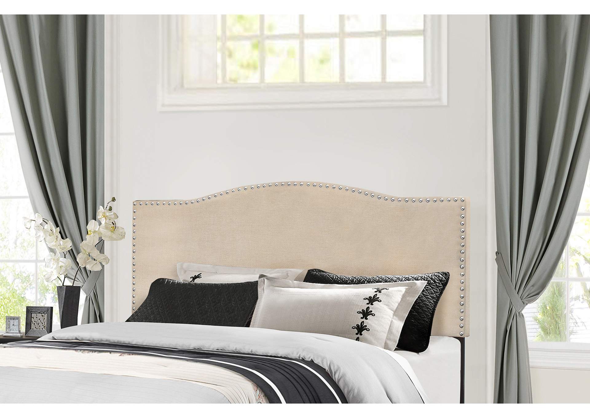 Kiley Linen Fabric Full/Queen Headboard with Frame,Hillsdale