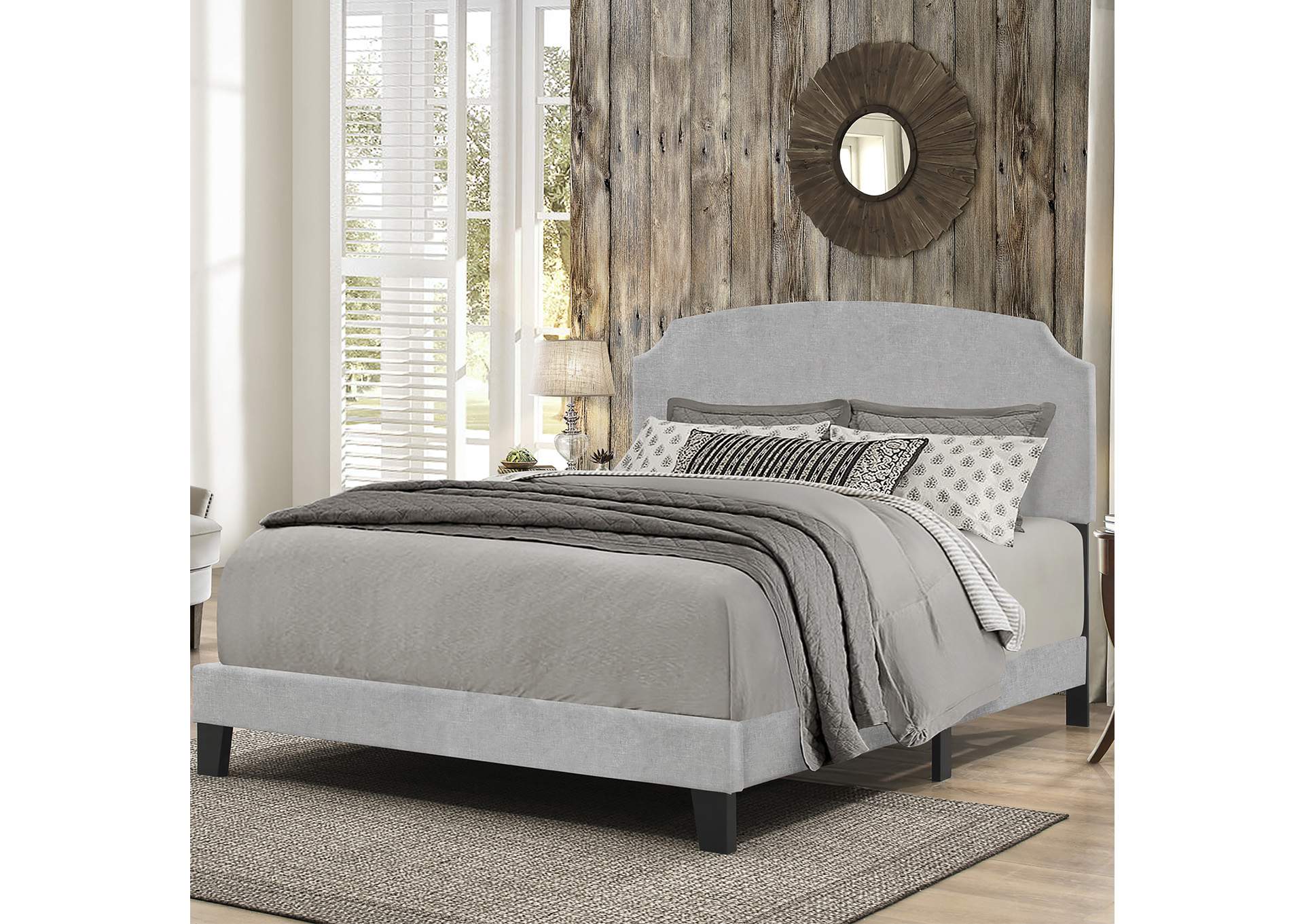 Desi Bed in One - Queen - Glacier Gray Fabric,Hillsdale