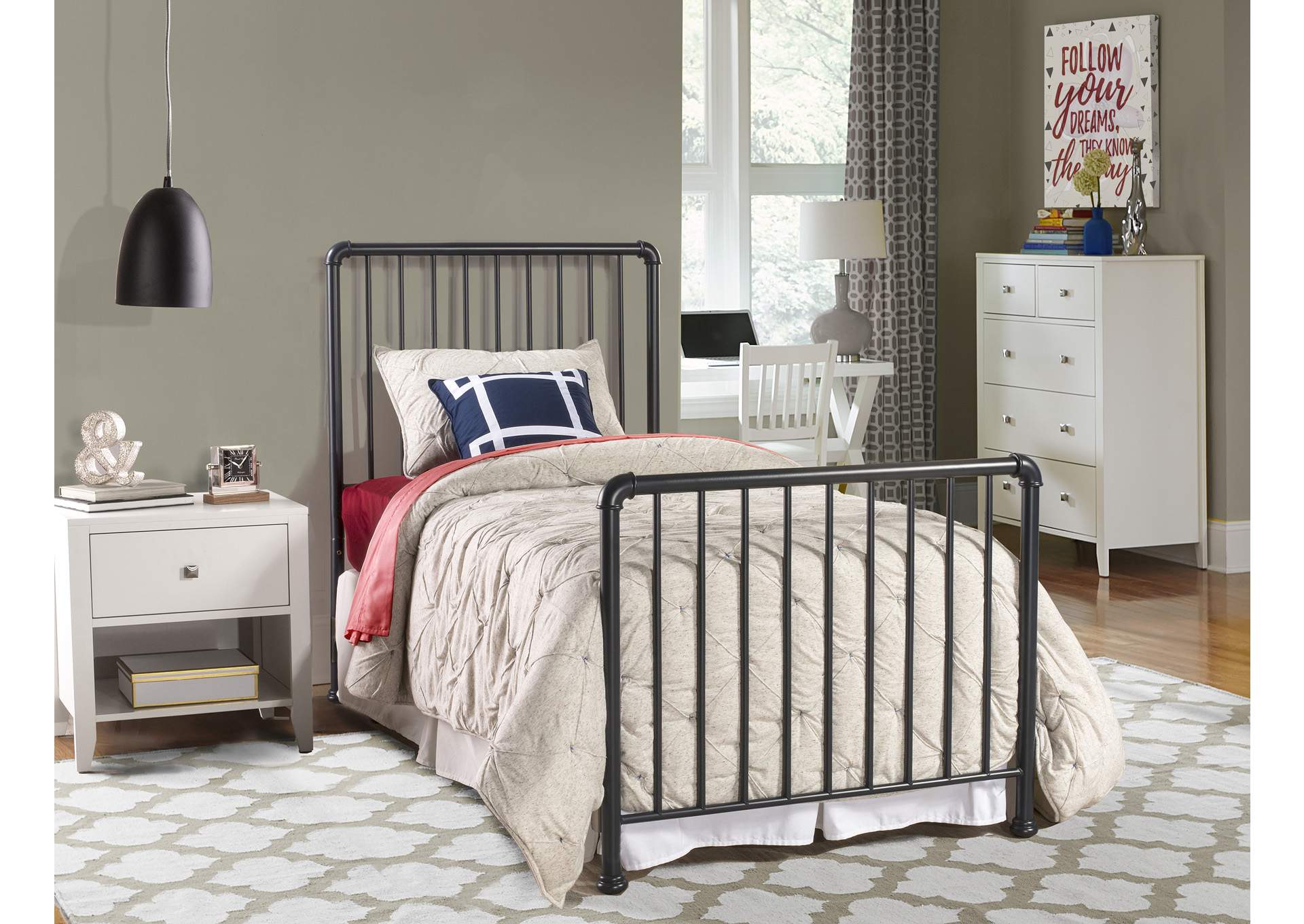 Brandi Twin Bed with Frame,Hillsdale