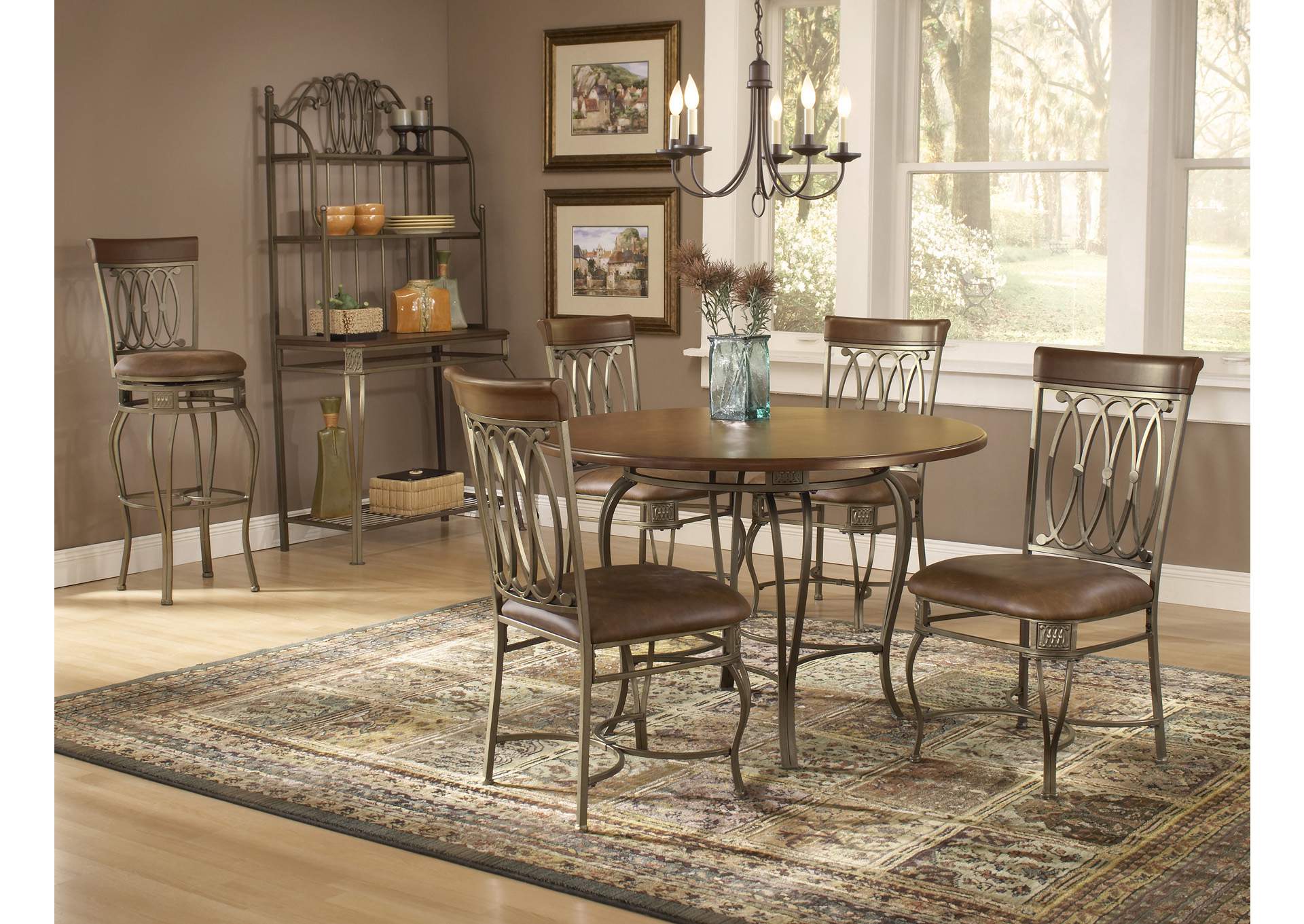 Montello Brown 5-Piece Dining Set,Hillsdale