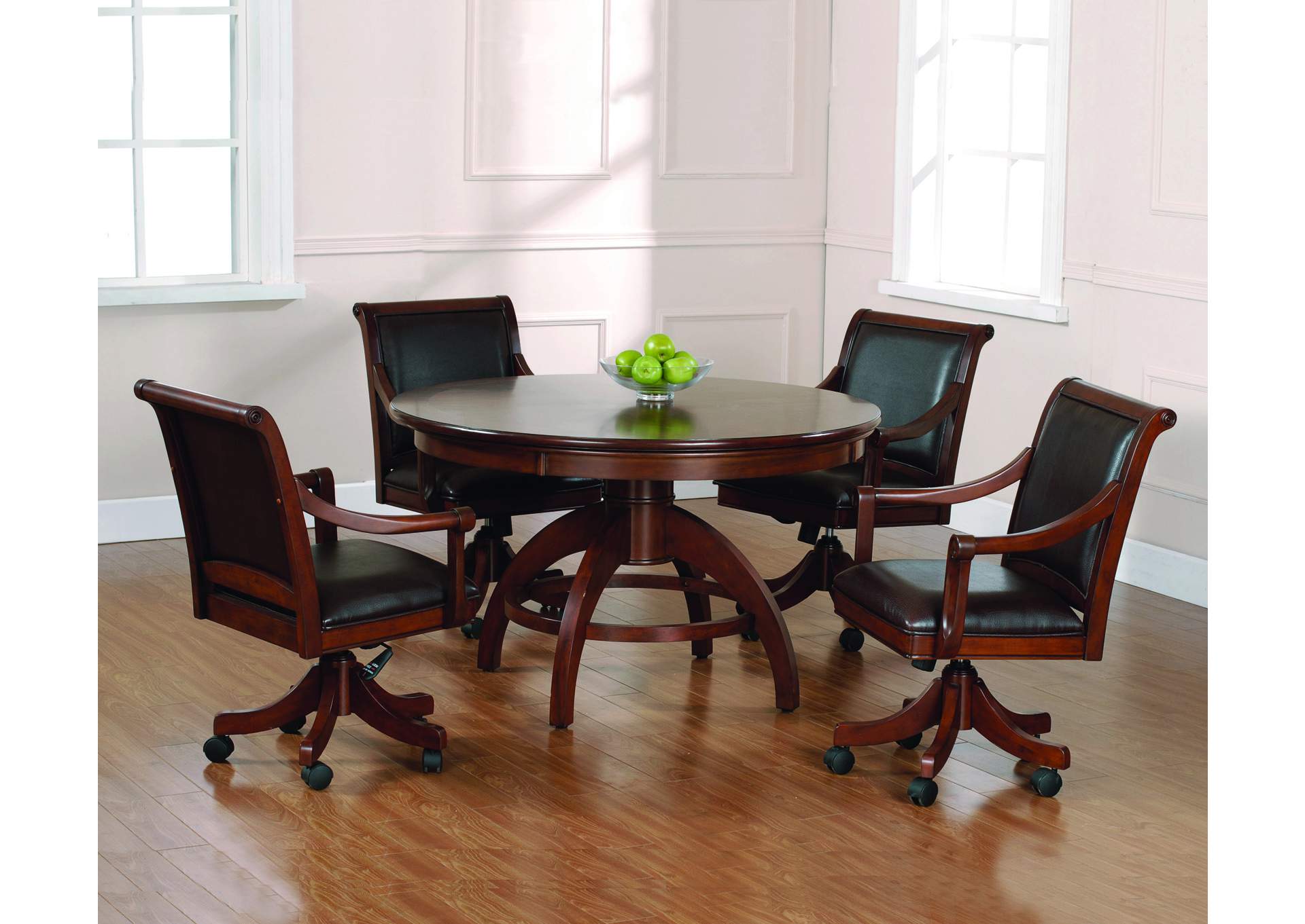 Palm Springs Medium Brown Cherry 5-Piece Game Set,Hillsdale