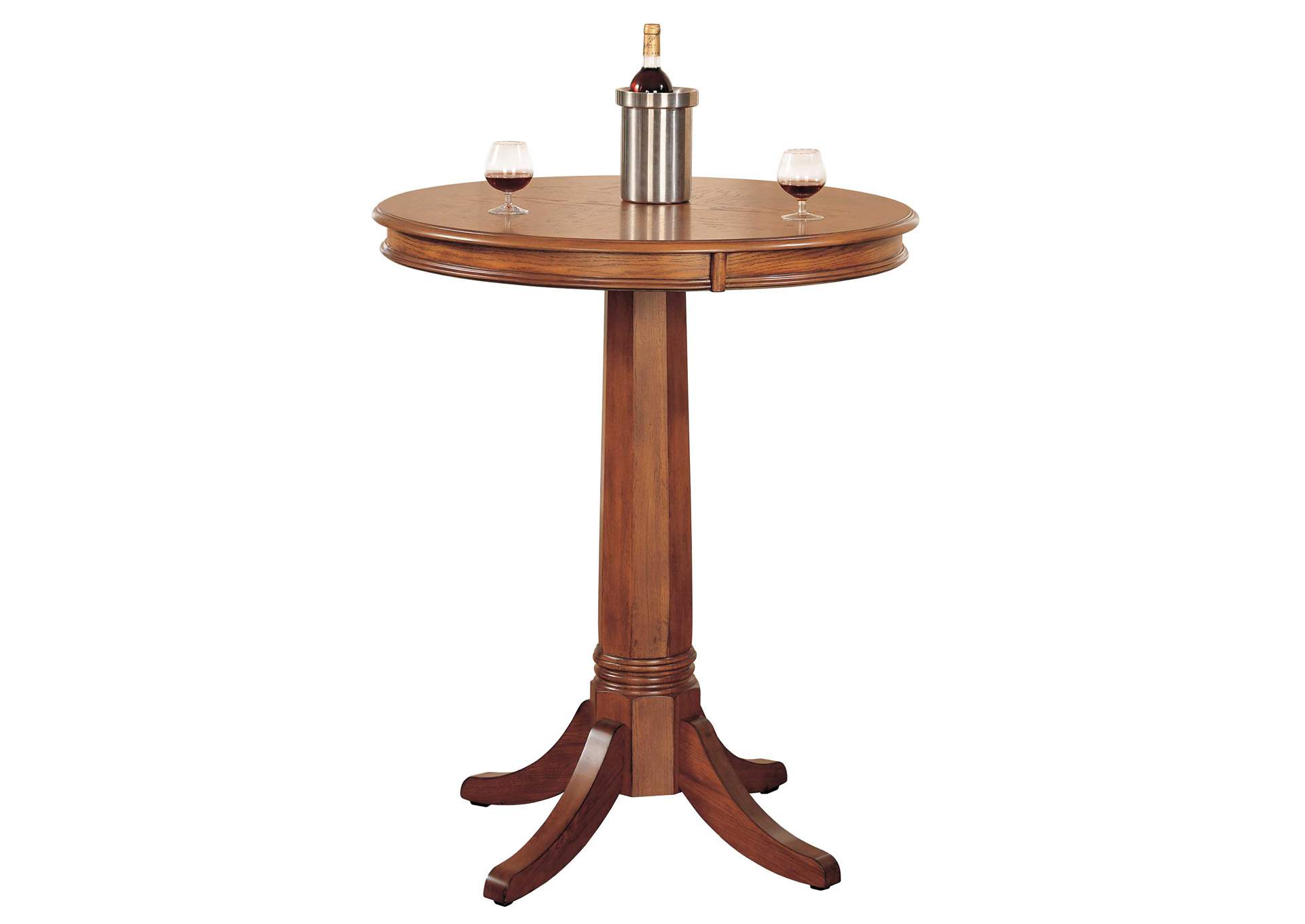 Park View Medium Brown Oak Pub Table,Hillsdale