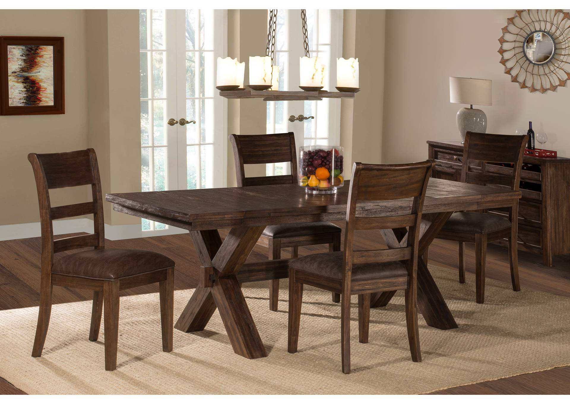 Park Avenue Walnut 5-Piece Dining Set,Hillsdale
