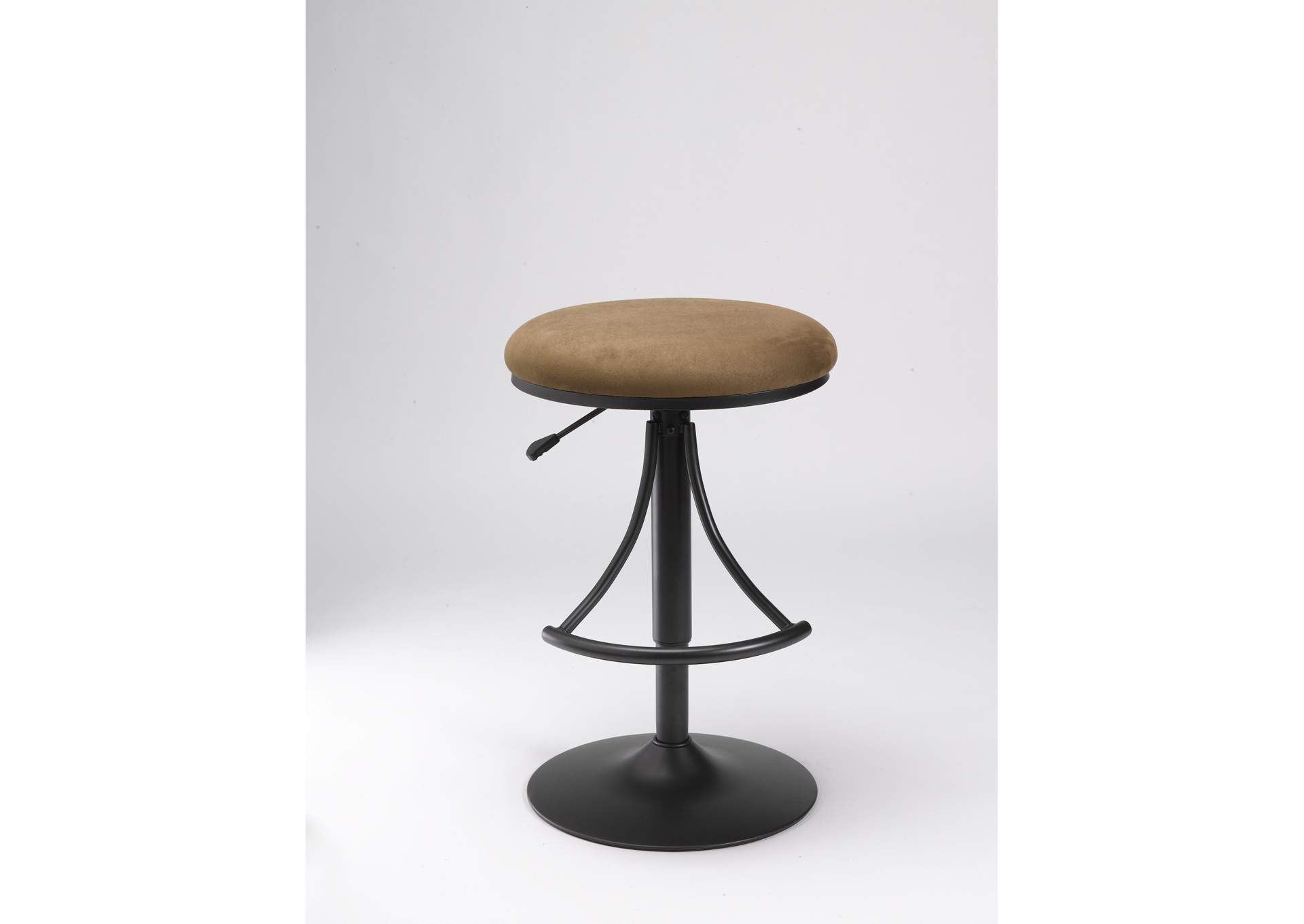Venus Backless Swivel Bar Stool - Bear Suede,Hillsdale