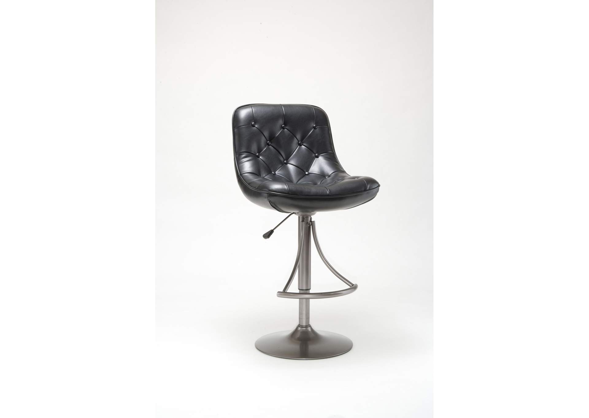 Aspen Oyster Gray Adjustable Bar Stool,Hillsdale