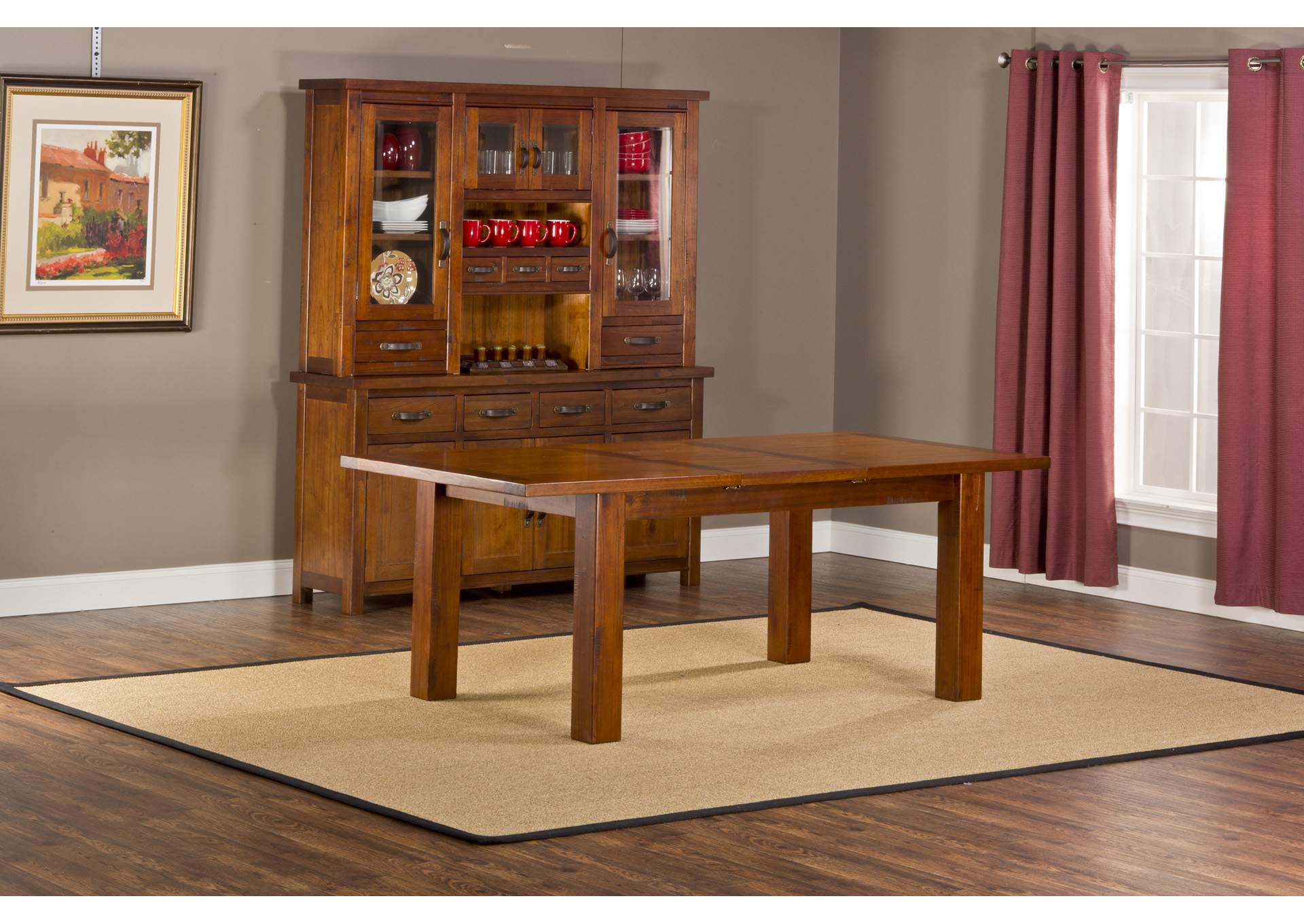 Outback Chestnut Dining Table w/Leaf,Hillsdale