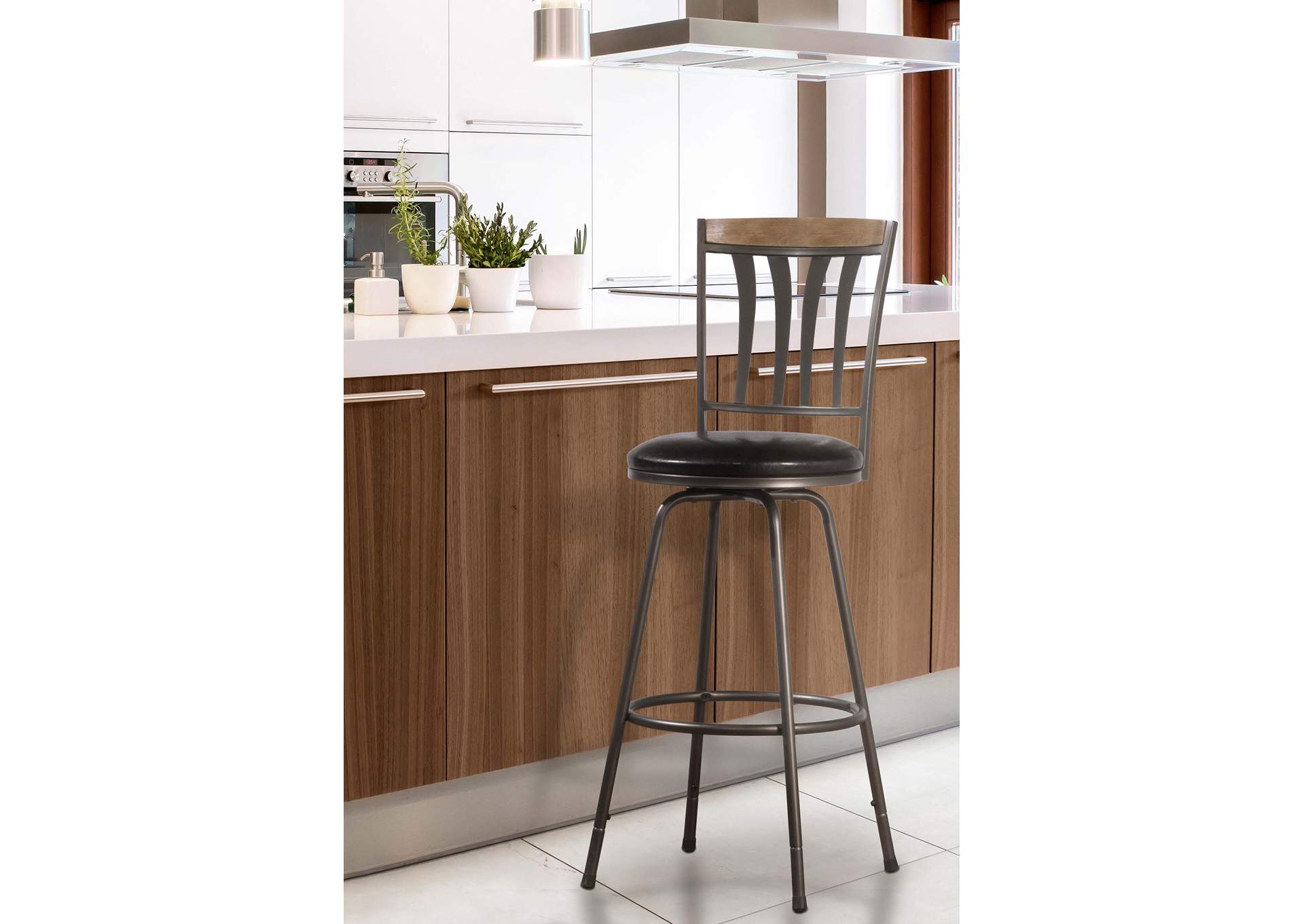 Darlington Adjustable Swivel Counter/Bar Stool w/Nested Let - Set of 3,Hillsdale