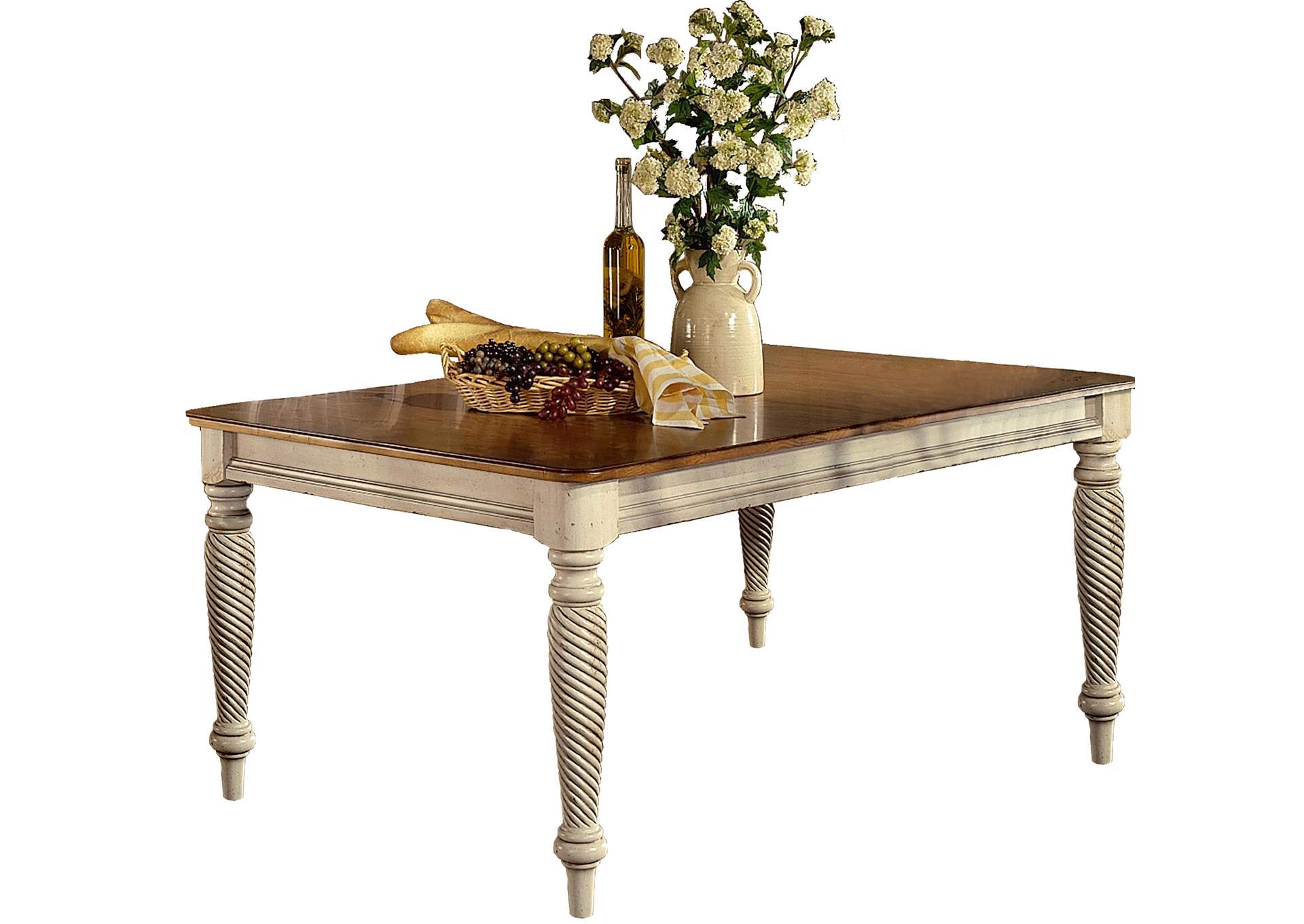 Wilshire Rectangle Dining Table w/Two 18in Leaves,Hillsdale