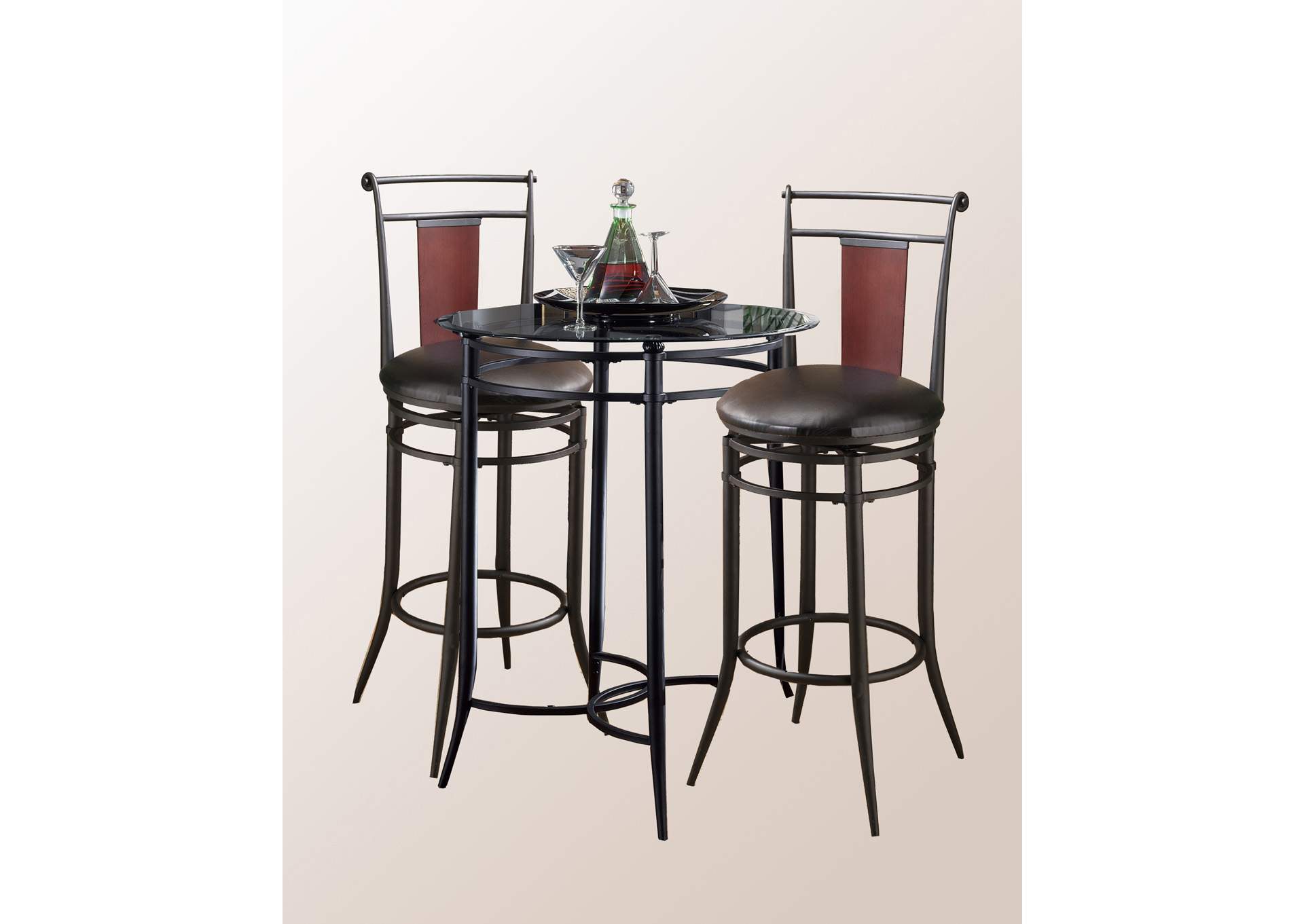 Midtown Cherry 3-Piece Bistro Set,Hillsdale