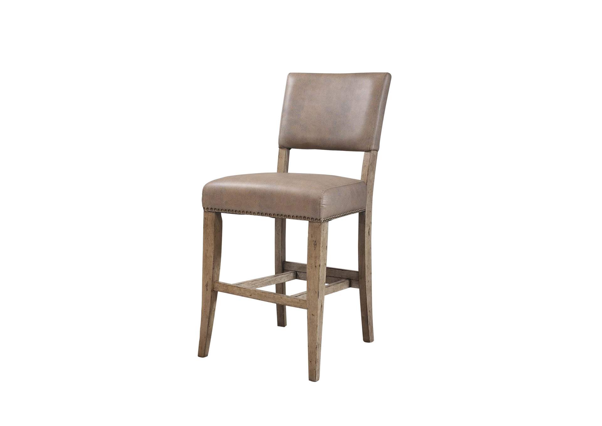 Charleston Desert Tan Parson Non-Swivel Stool (Set of 2),Hillsdale