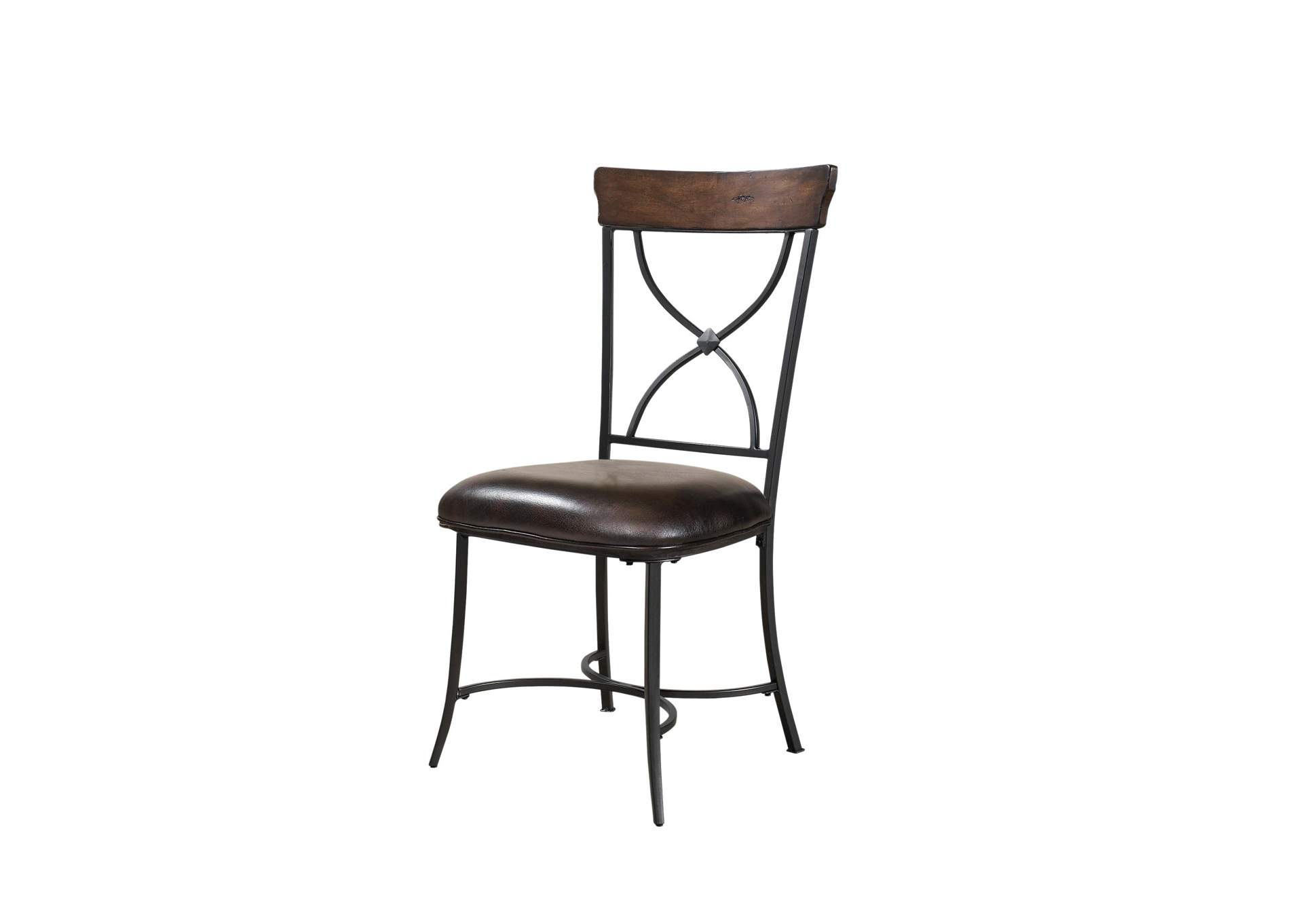 Cameron Chestnut X-Back Dining Chair (Set of 2),Hillsdale