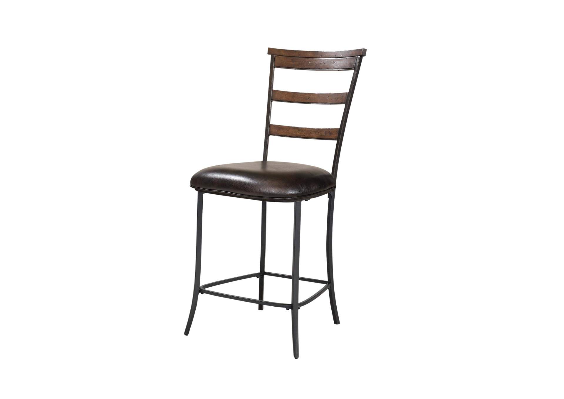 Cameron Chestnut Ladder Back Non-Swivel Stool (Set of 2),Hillsdale