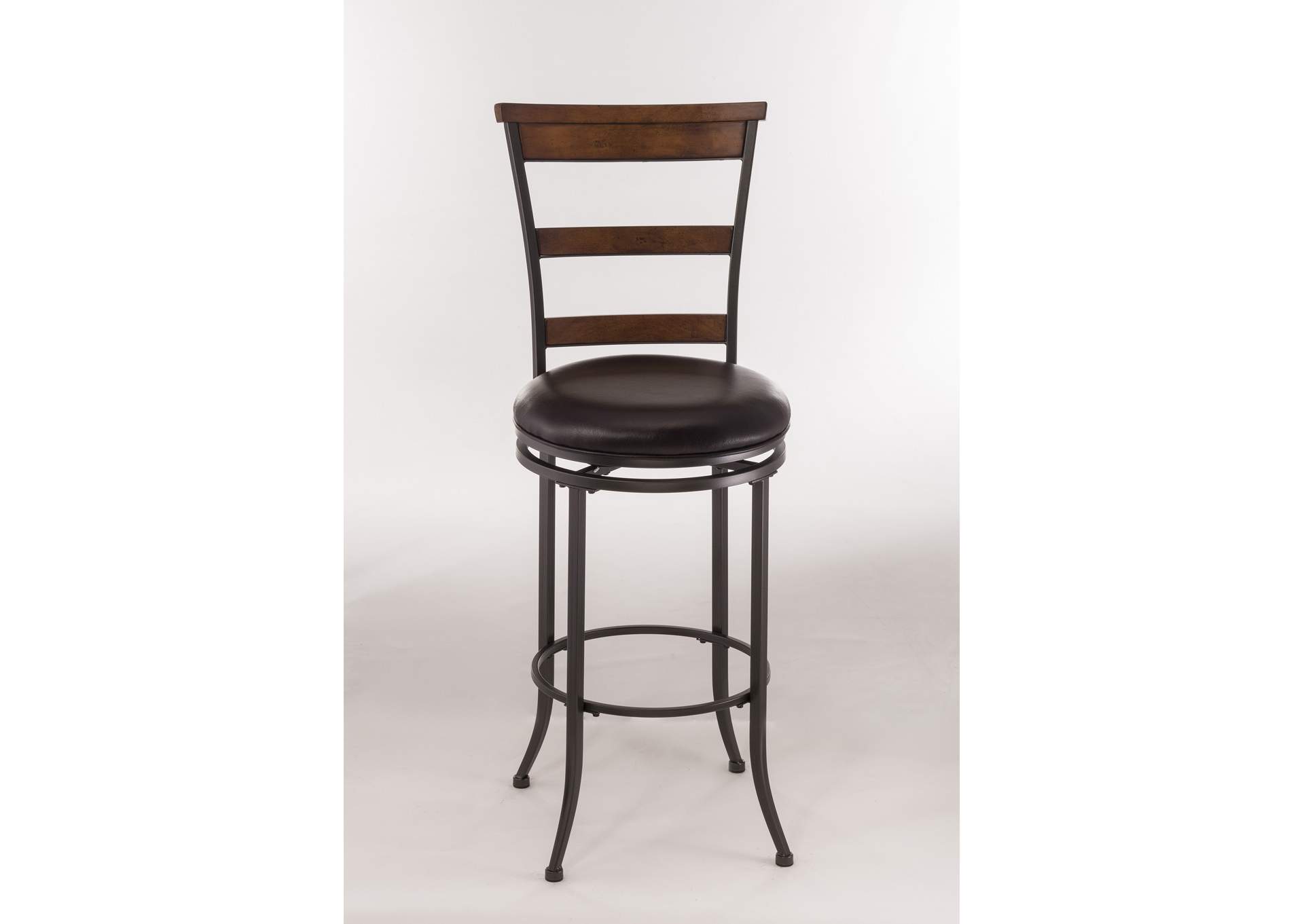 Cameron Swivel Ladder Back Counter Stool,Hillsdale