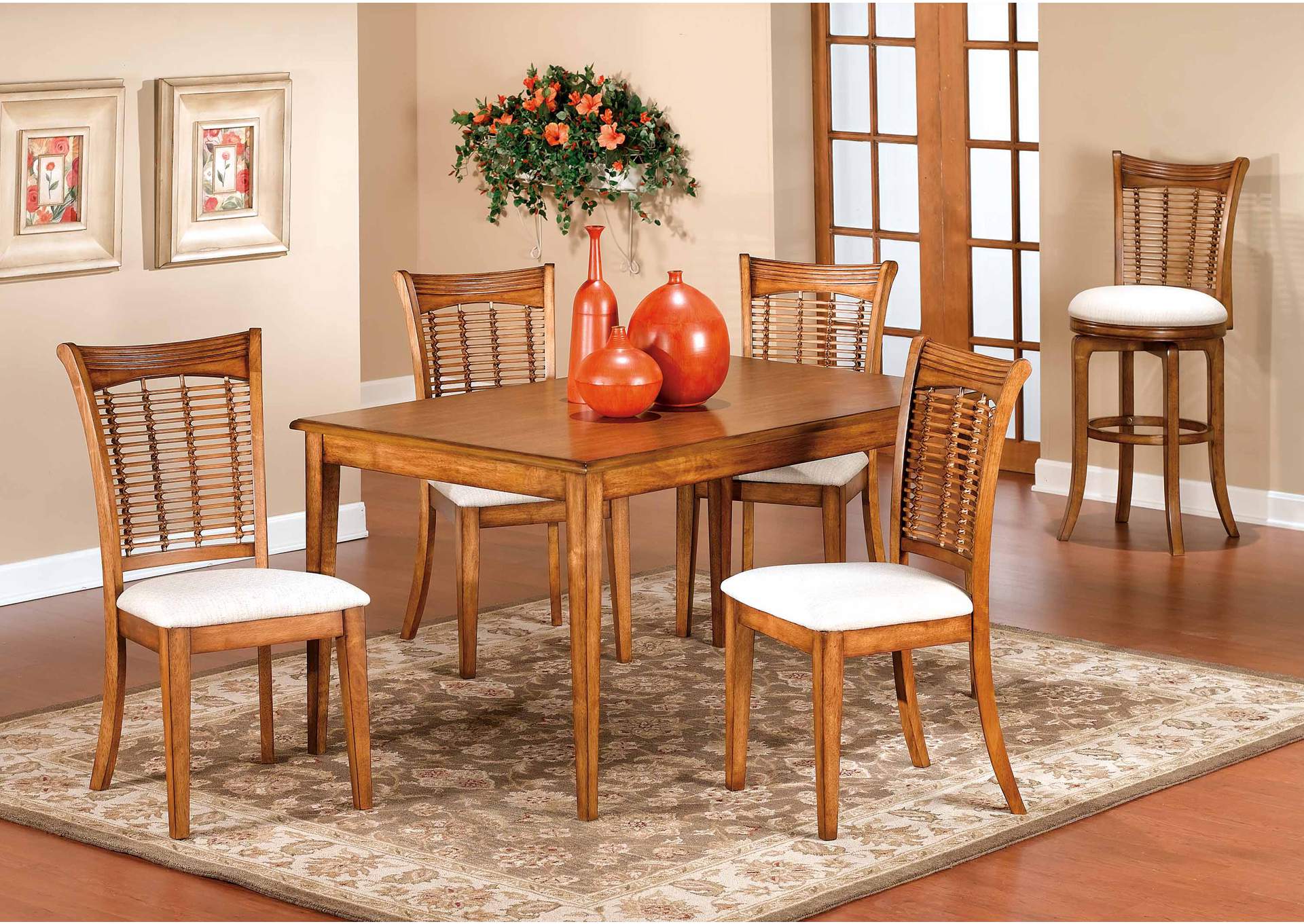 Bayberry Oak 5-Piece Rectangle Dining Set,Hillsdale