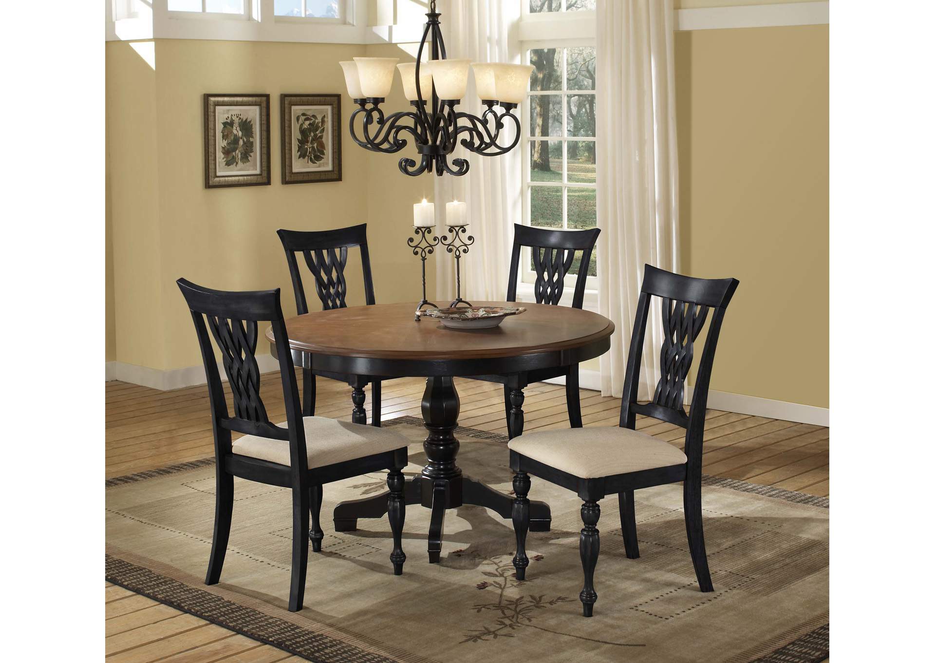 Embassy Black Cherry Five-Piece Dining Set,Hillsdale