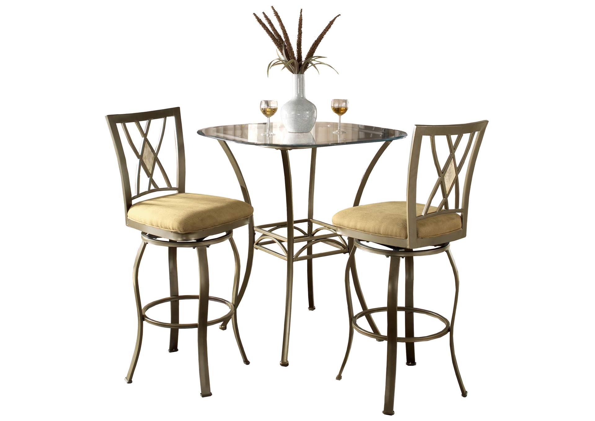 Brookside Brown 3-Piece Bistro Set,Hillsdale